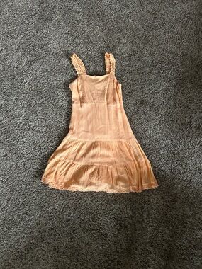 love, Fire Peach Ruffle Smocked Sundress